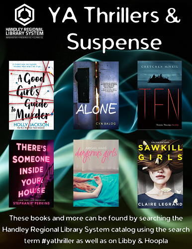 teen-book-spotlight-thrillers-suspense-handley-regional-library